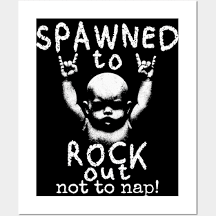 Cute Metalhead Baby: Spawned to Rock Out! Posters and Art